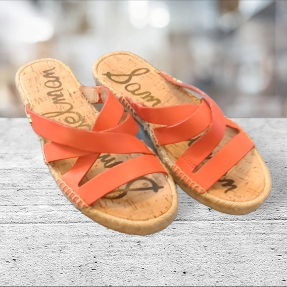 Sam Edelman leather strappy flip flop/sandals/ espadrilles slides size 7 - Picture 4 of 14